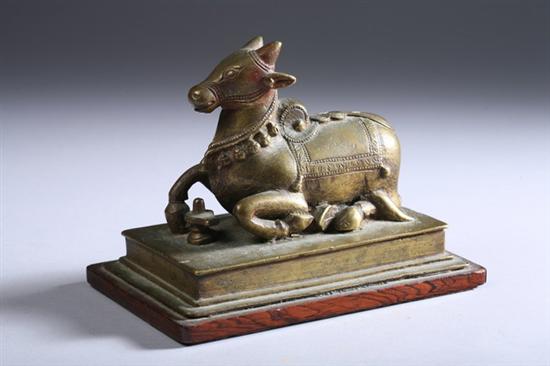 Appraisal: INDIAN BRONZE FIGURE OF HORSE - in high PROVENANCE From