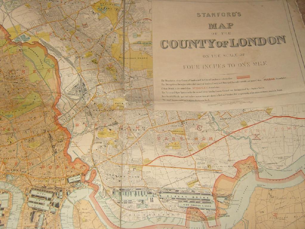 Appraisal: A large early th century map of Greater London produced