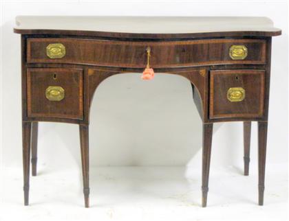 Appraisal: George III inlaid mahogany sideboard th century