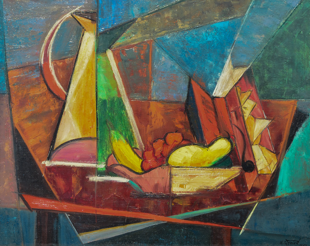 Appraisal: THELEN Hubert J American th Century ''Cubistic Still Life'' Oil