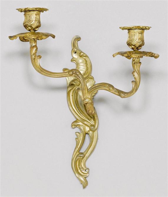 Appraisal: PAIR OF APPLIQUES Louis XV style Paris th century Gilt