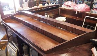 Appraisal: Honduras Mahogany Stepped Countertop Display from Edinburgh Scotland Silver Shop