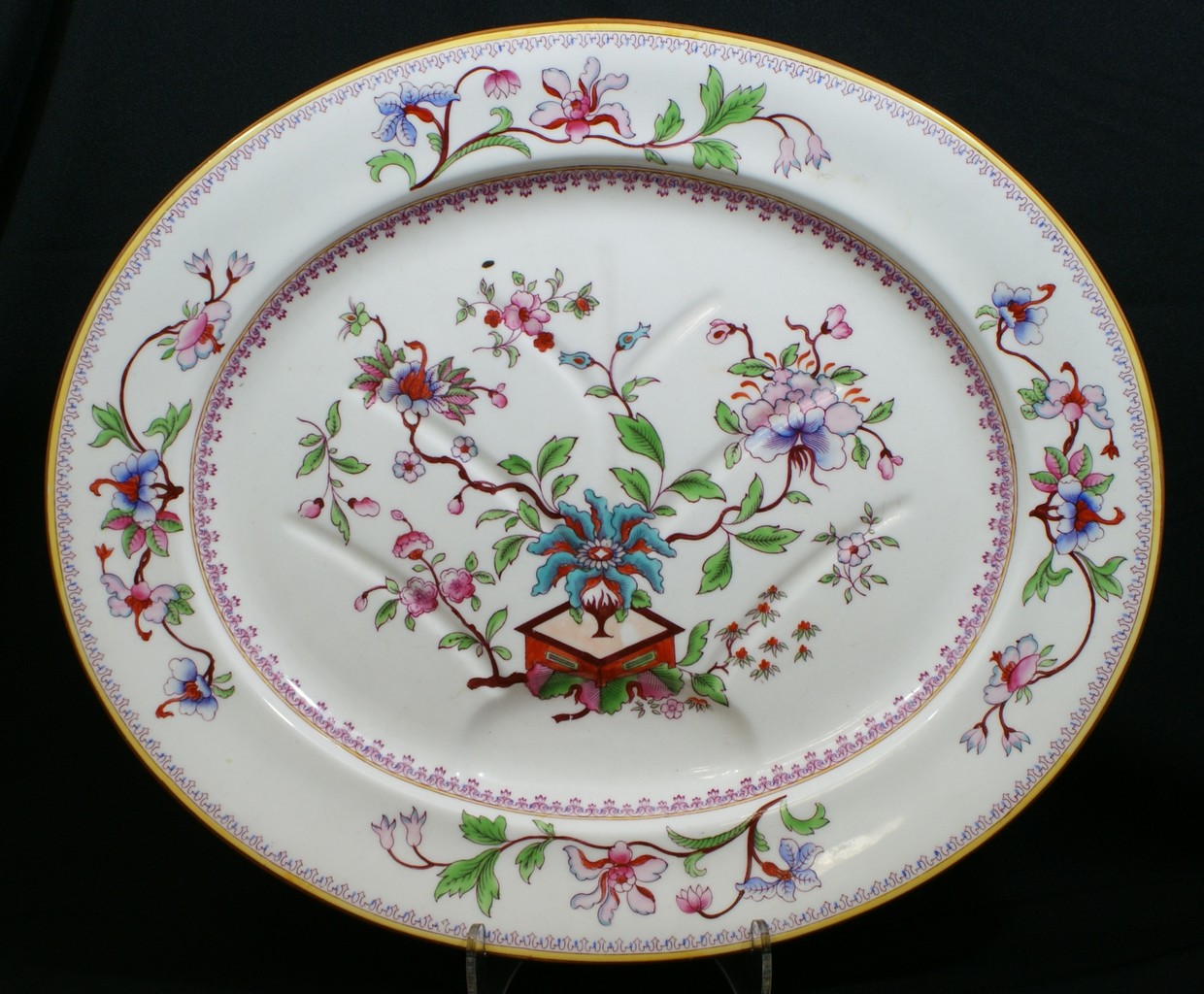 Appraisal: Royal Worcester porcelain tree and well platter c Pattern long