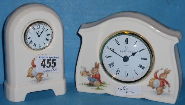 Appraisal: Royal Doulton Bunnykins Seriesware Mantle Clock Large and Small Ltd