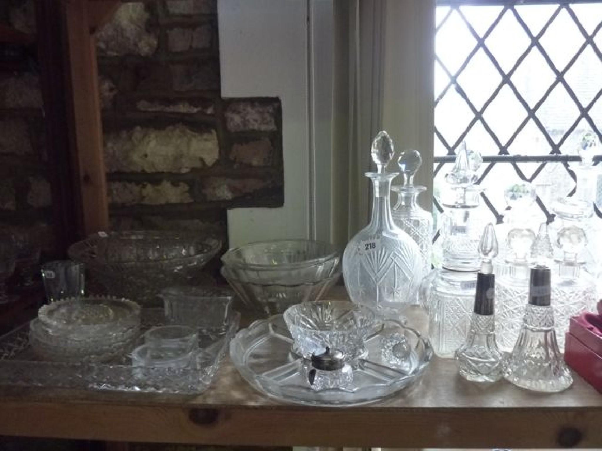 Appraisal: A selection of crystal and other glass including an Edinburgh