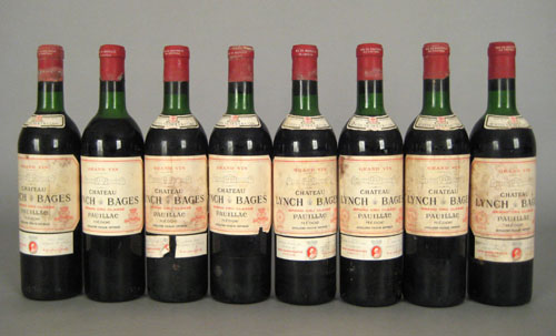 Appraisal: Eight ml bottles of Lynch Bages