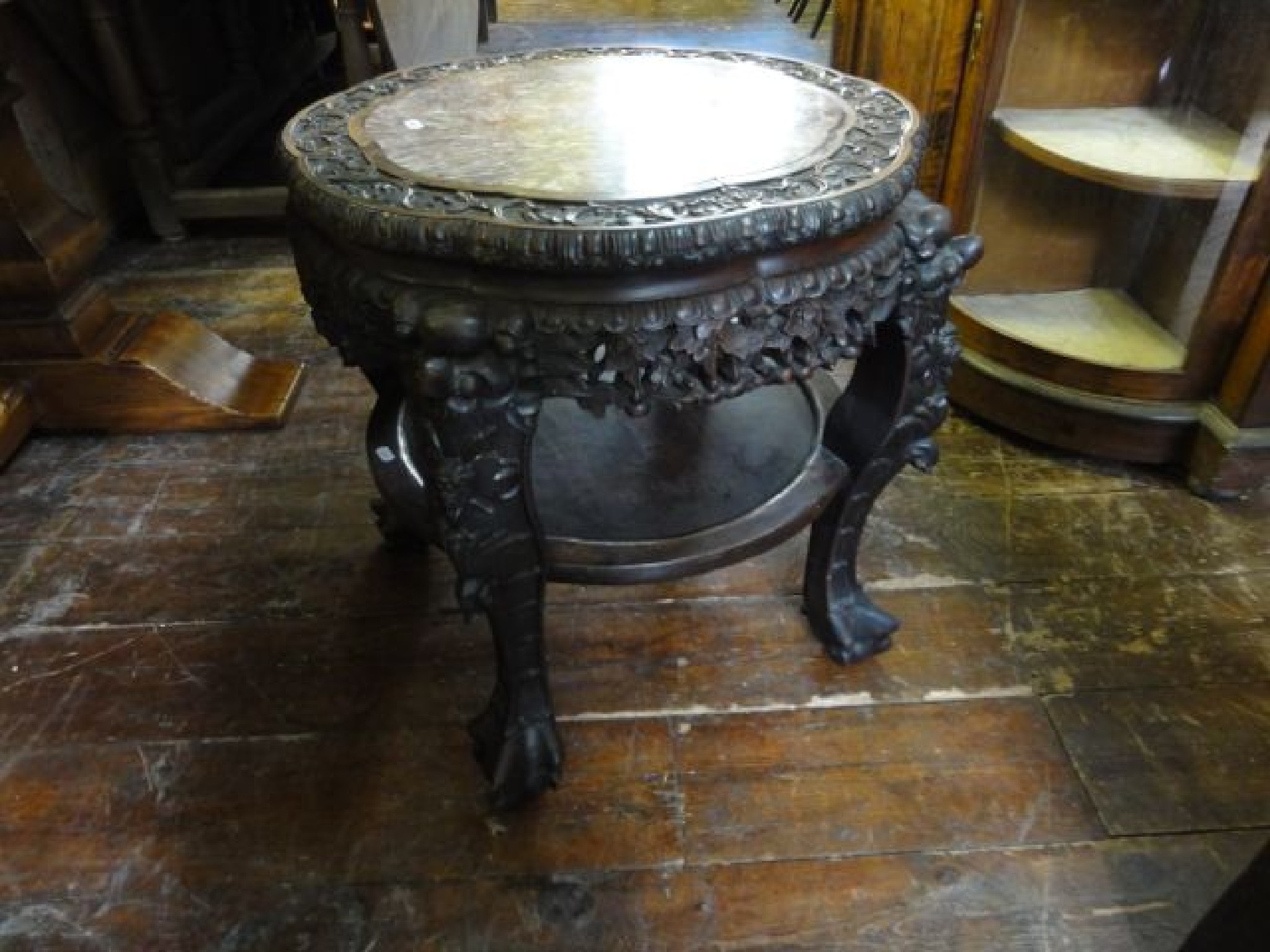 Appraisal: A th century Chinese rosewood occasional table the circular fluted