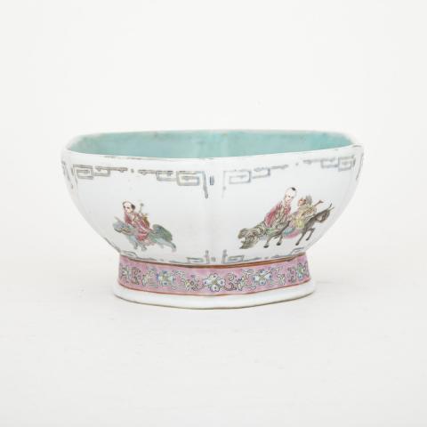 Appraisal: Eight Immortals Bowl Early th Century Condition firing flaws minor