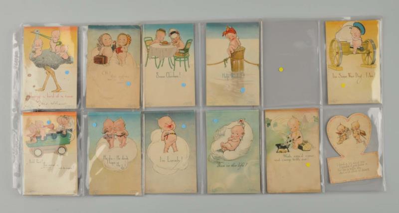 Appraisal: Lot Of Kewpie Klever Kard Postcards This group of Rose