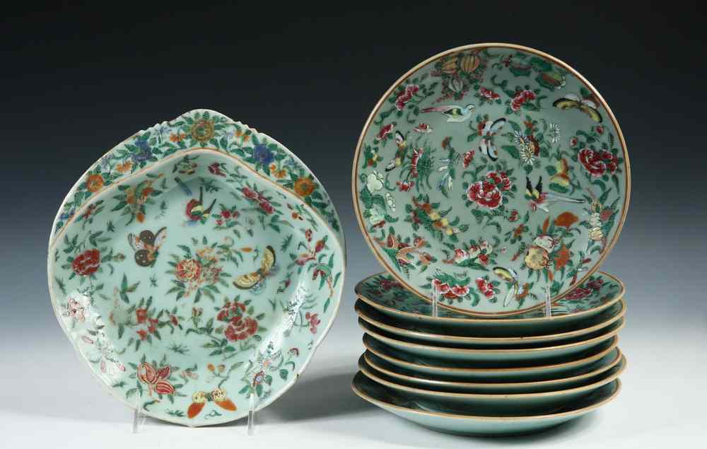 Appraisal: CELADON CHINA LOT - piece lot of mid th c