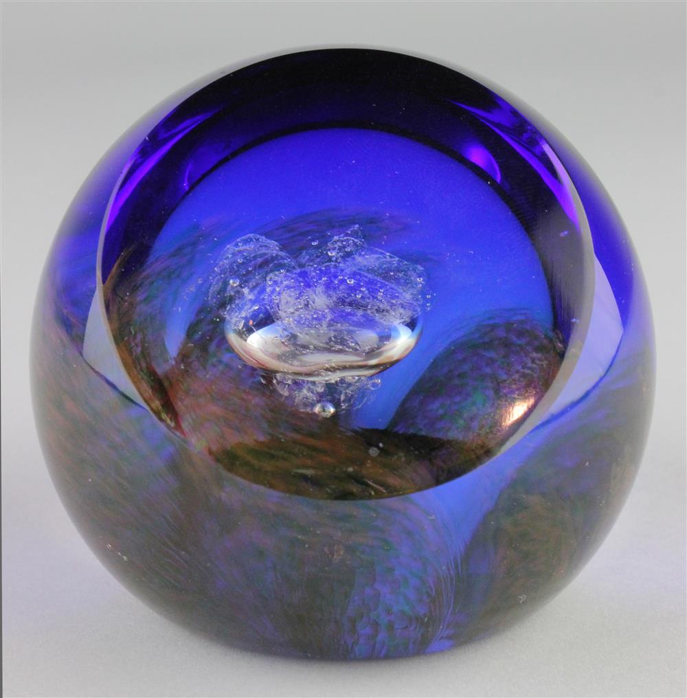 Appraisal: CAITHNESS SCOTTISH CONTEMPORARY 'TIME CAPSULE' GLASS PAPERWEIGHT dia in Provenance