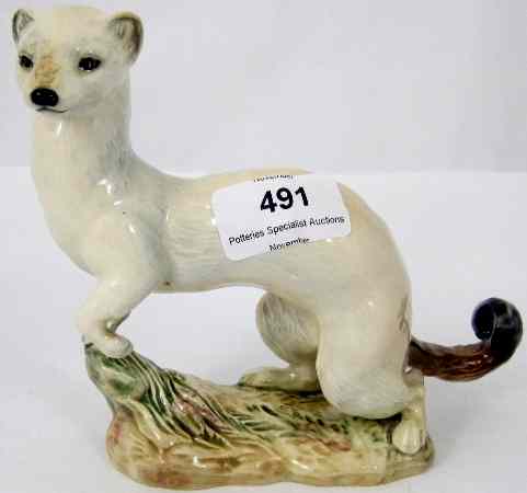 Appraisal: Beswick model of a Stoat in Winter coat tail restored