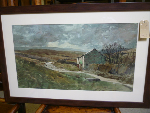 Appraisal: JOSEPH PIGHILLS - Far Intake Haworth Moor watercolour signed x