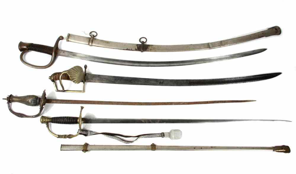 Appraisal: SWORDS - Lot of miscellaneous swords consisting of two dress