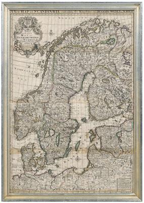 Appraisal: Overton map of Scandinavia Henry Overton British working - based