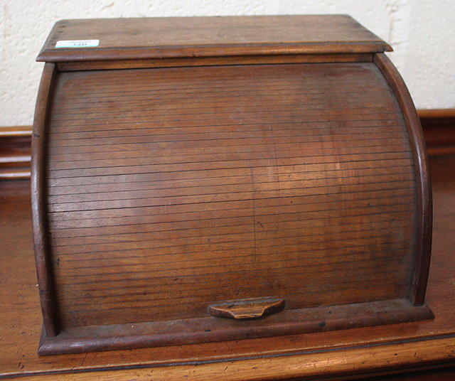 Appraisal: AN EARLY TH CENTURY MAHOGANY TAMBOUR FRONTED DESK TOP STATIONARY