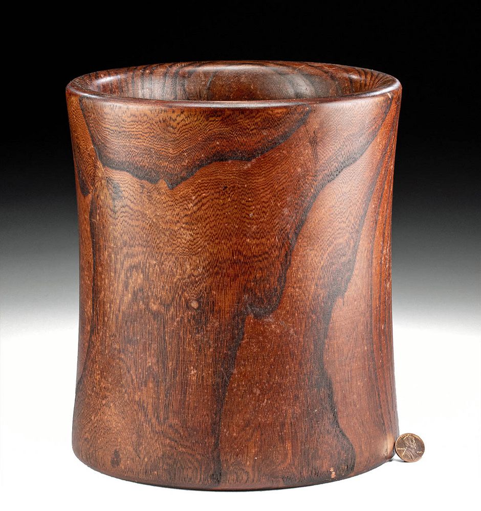 Appraisal: th C Chinese Qing Dynasty Rosewood Brush Pot East Asia