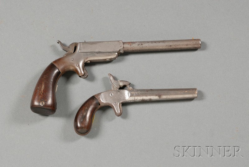 Appraisal: Two Pistols single shot caliber one Allen Wheelock Worcester Massachusetts