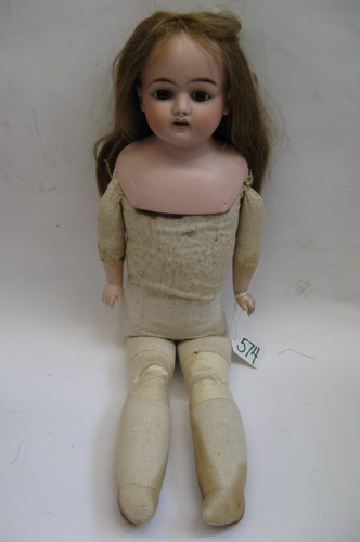 Appraisal: HEUBACH KOPPELSDORF BISQUE SOCKET HEAD GIRL DOLL in Blond long