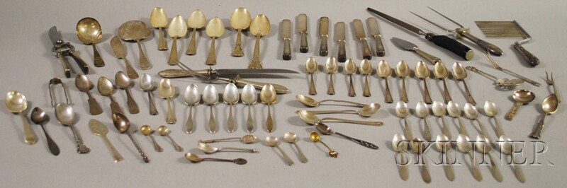 Appraisal: Large Group of Assorted Sterling Silver and Sterling-handled Flatware including