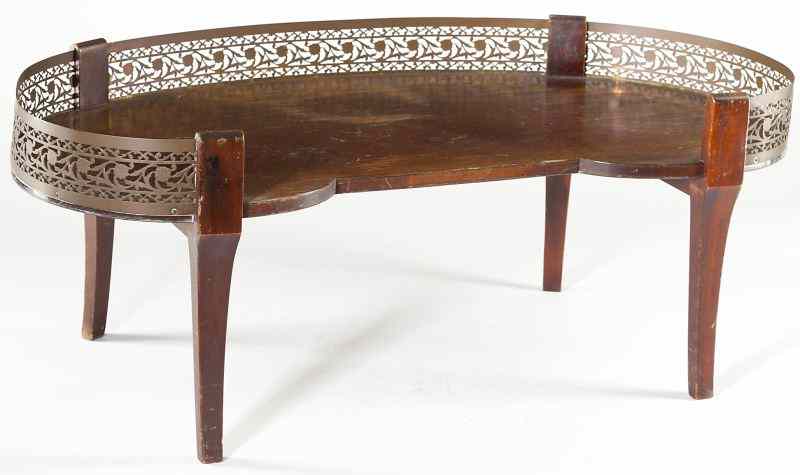 Appraisal: Vintage Bed Trayearly th century mahogany of kidney shape with