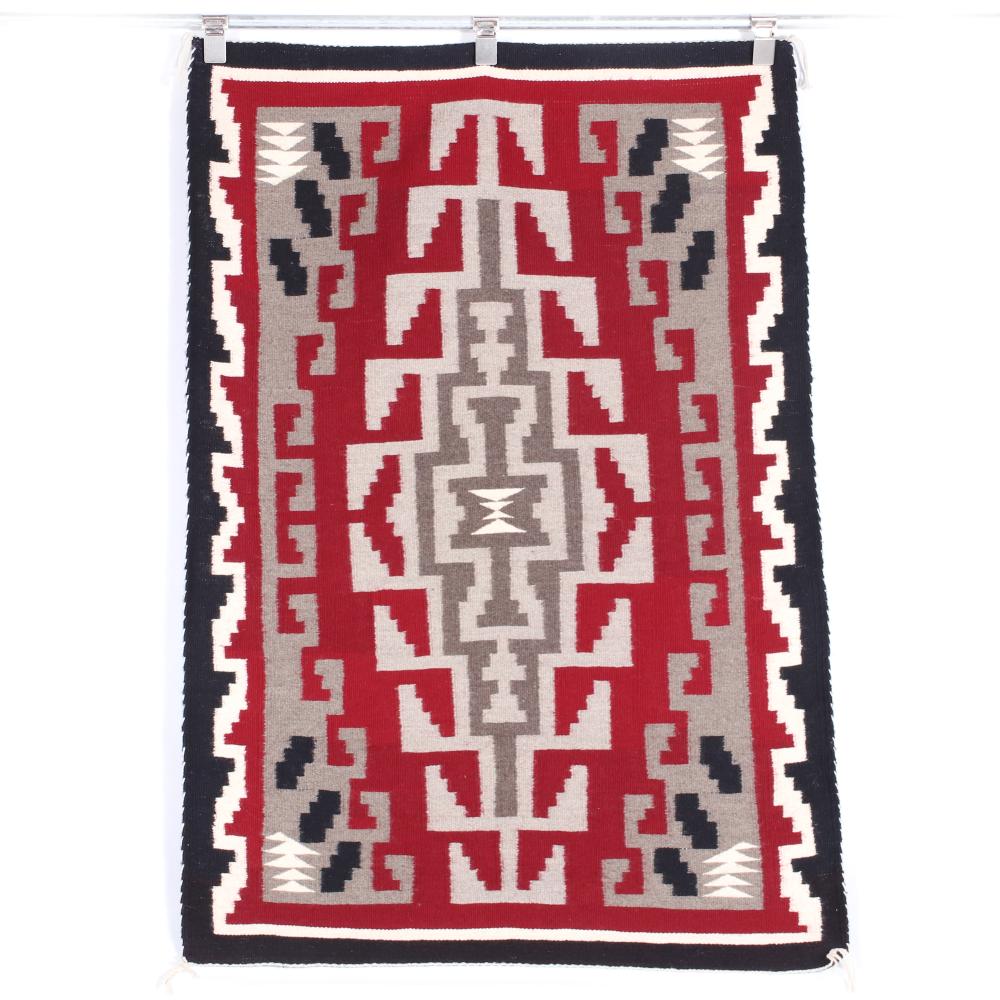 Appraisal: NATIVE AMERICAN INDIAN NAVAJO GANADO WEAVING RUG WITH A RED