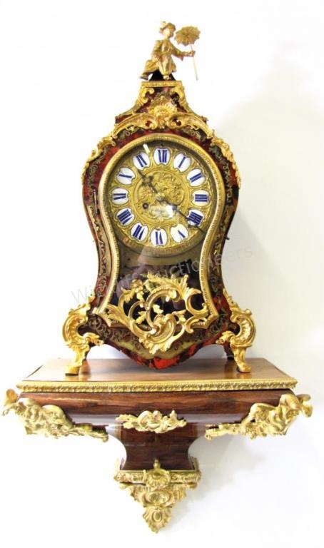 Appraisal: An antique French Boulle mantle clock ca German movement by