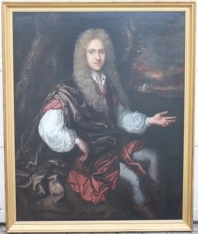 Appraisal: CIRCLE OF GODFREY KNELLER BRITISH - PORTRAIT OF A GENTLEMAN