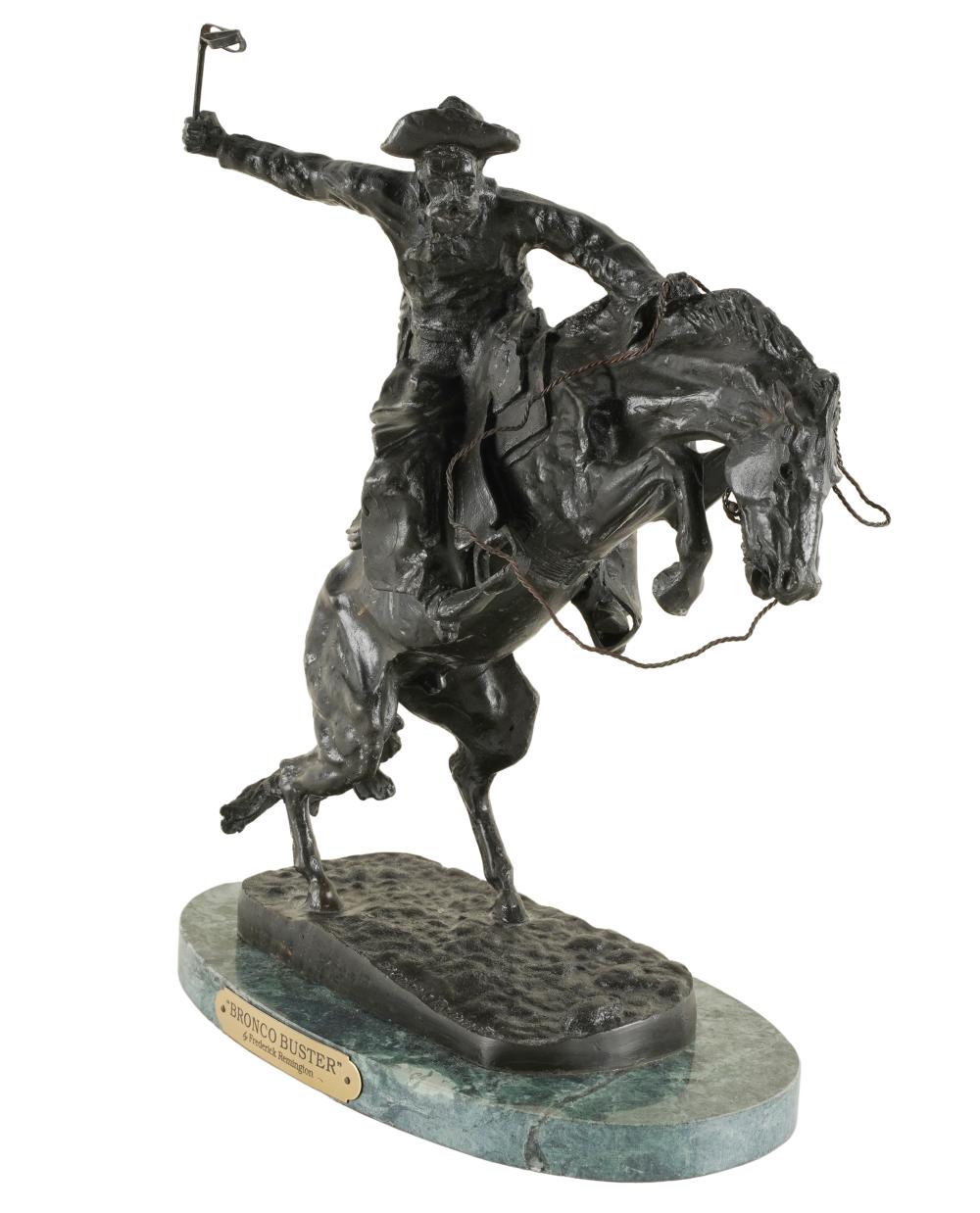 Appraisal: AFTER FREDERIC REMINGTON BRONCO BUSTERbronze inscribed Frederic Remington in casting