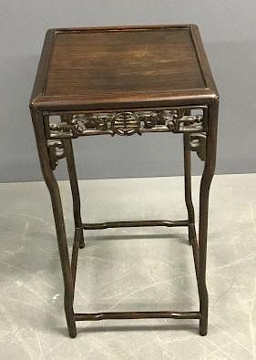 Appraisal: Small Chinese Table Small Chinese table with fretwork h x