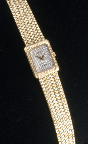 Appraisal: Lady's Concord diamond and k yg integral bracelet wrist watch