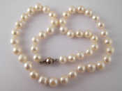 Appraisal: A cultured pearl necklace approx cm long pearls approx mm