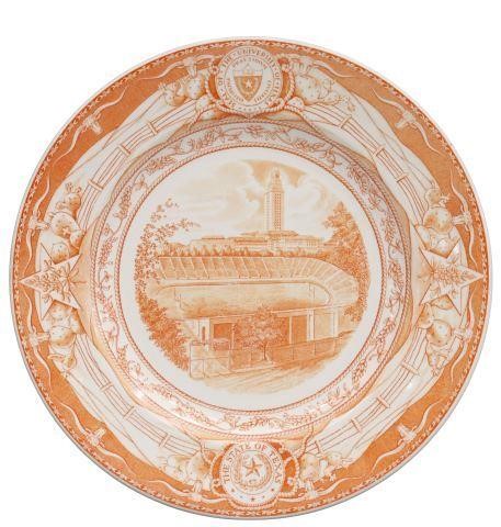 Appraisal: Wedgwood commemorative University of Texas plate burnt orange on a