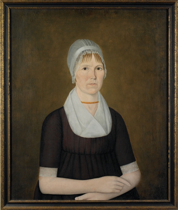 Appraisal: JOHN BREWSTER JR - PORTRAIT OF A WOMAN IN WHITE