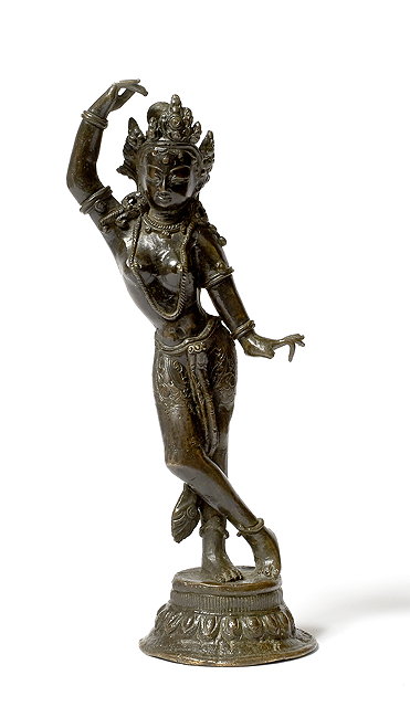 Appraisal: An Indian bronze deity th th Centurythe dancing figure with