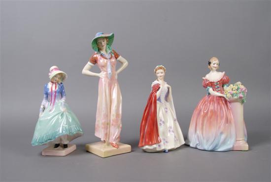 Appraisal: A Group of Four Royal Doulton Porcelain Figures Height of