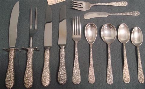 Appraisal: pcs Stieff Rose sterling silver flatware c o - luncheon