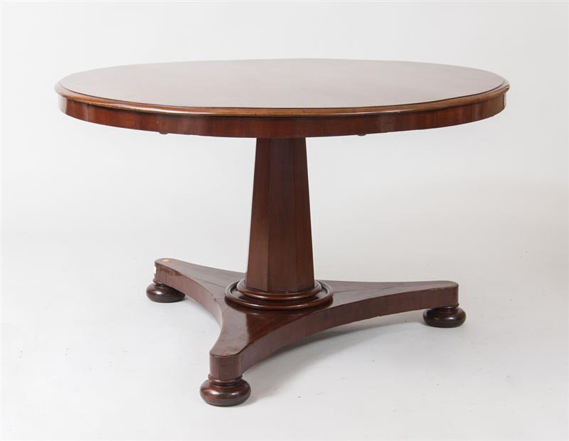 Appraisal: William IV Style Mahogany Center Table x in diam Property