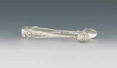 Appraisal: George IV Sterling Silver Tongs ca - Made by London