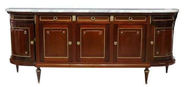 Appraisal: French Louis XVI style sideboard th c having shaped marble