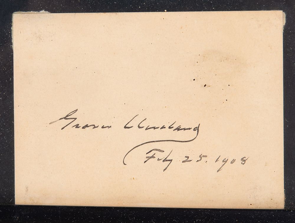 Appraisal: Grover Cleveland Autograph Grover Cleveland Autograph Condition Please Email for