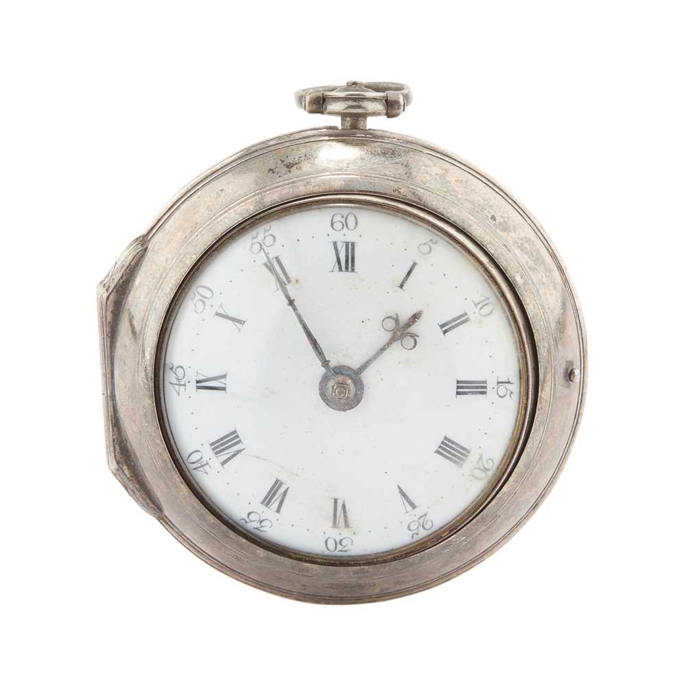 Appraisal: A LATE TH CENTURY SILVER PAIR CASED VERGE POCKET WATCH