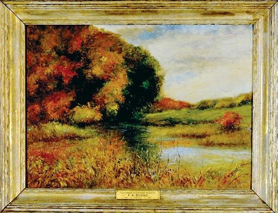 Appraisal: F A Busing American th century OCTOBER PLEASANT PLANTS oil