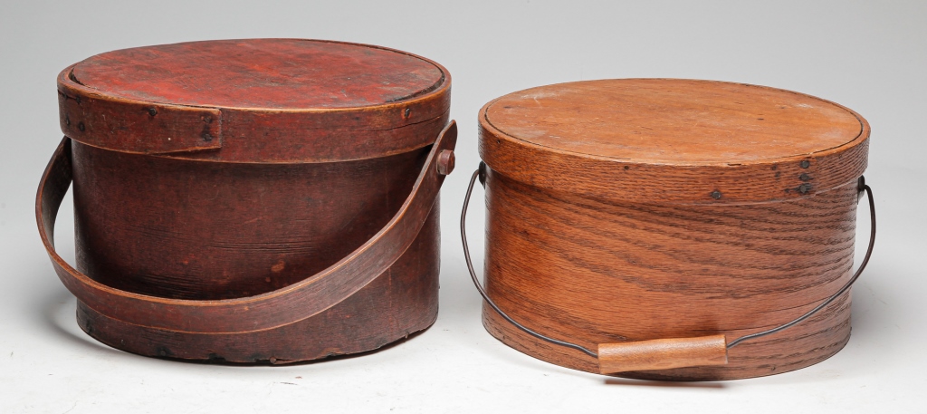 Appraisal: TWO AMERICAN BENTWOOD CARRIERS Second half th century Round with