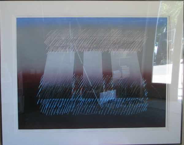 Appraisal: Richard Quinn ''Airwaves'' Lithograph '' x '' canvas '' x