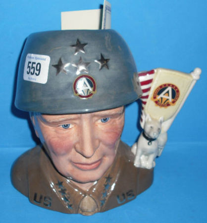 Appraisal: Royal Doulton Large Character jug George Patton Jr D limited