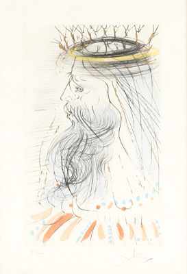 Appraisal: Image by Salvador Dali Spanish - King Solomon Drypoint etching