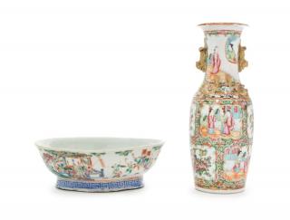 Appraisal: Two Famille Rose Porcelain Articles Two Famille Rose Porcelain Articles