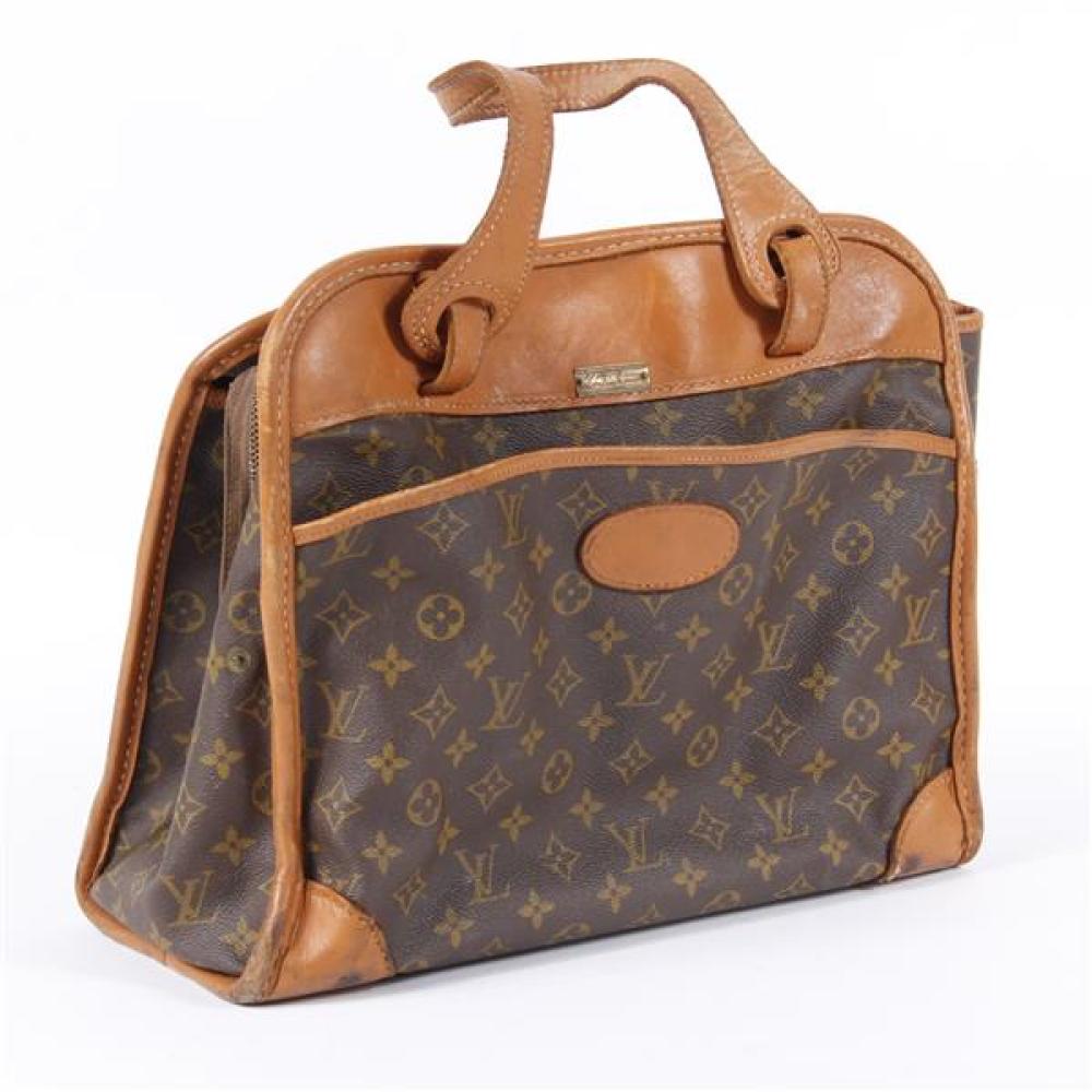 Appraisal: VINTAGE LOUIS VUITTON THE FRENCH COMPANY CIRCA MONOGRAMMED TRAVEL BAG