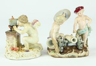 Appraisal: lot of Meissen porcelain figural groups circa lot of Meissen